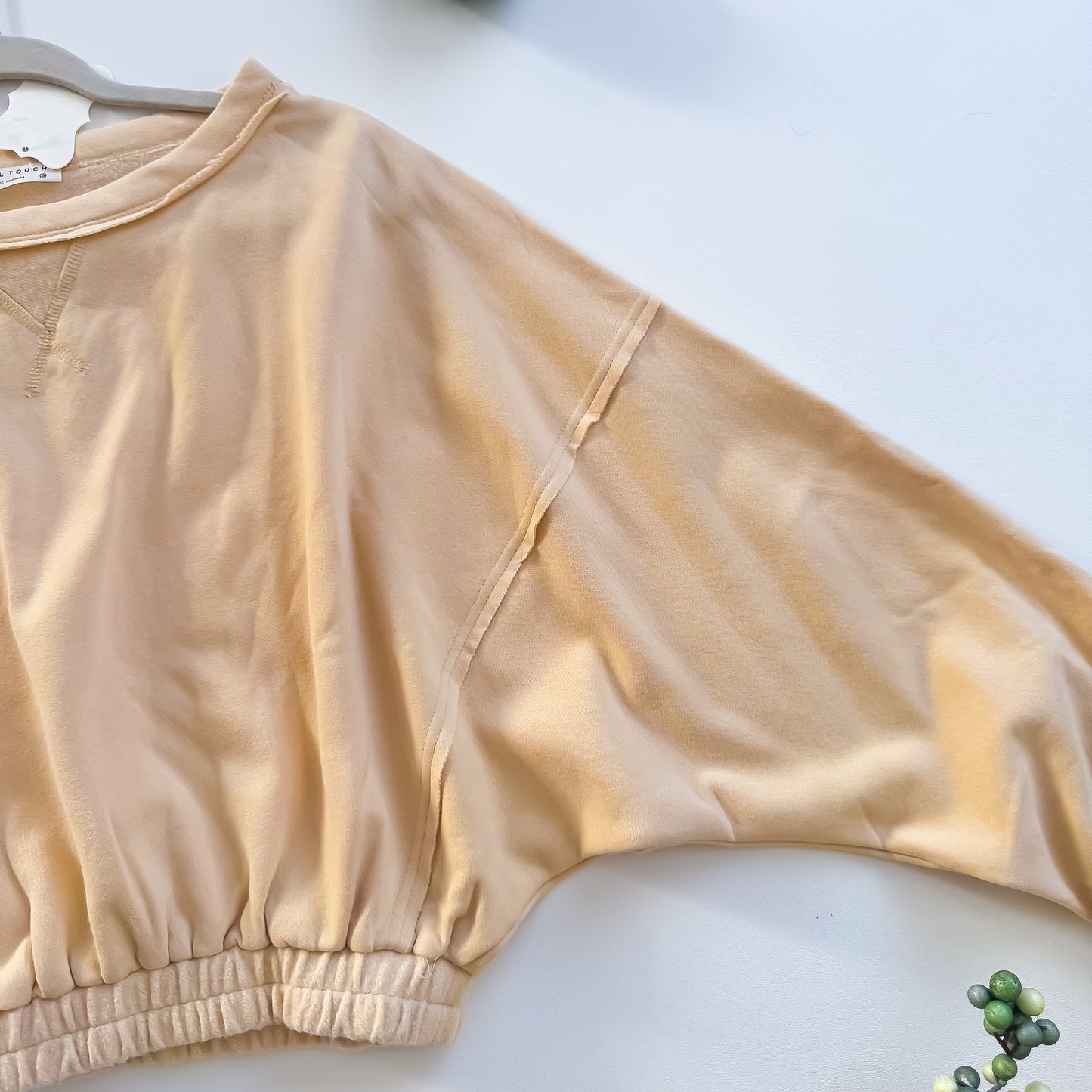 Leaves & Lattes Cropped Pullover