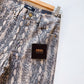 Vintage Black Python Print Denim | Just Black Denim