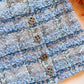 Blue Checkered Mini Dress