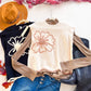 Floral Scallop Hem Sweater Top