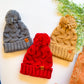 Fireside Chunky Cable Knit Pom Beanie