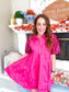 Sequin Puff Sleeve Tiered Mini Dress