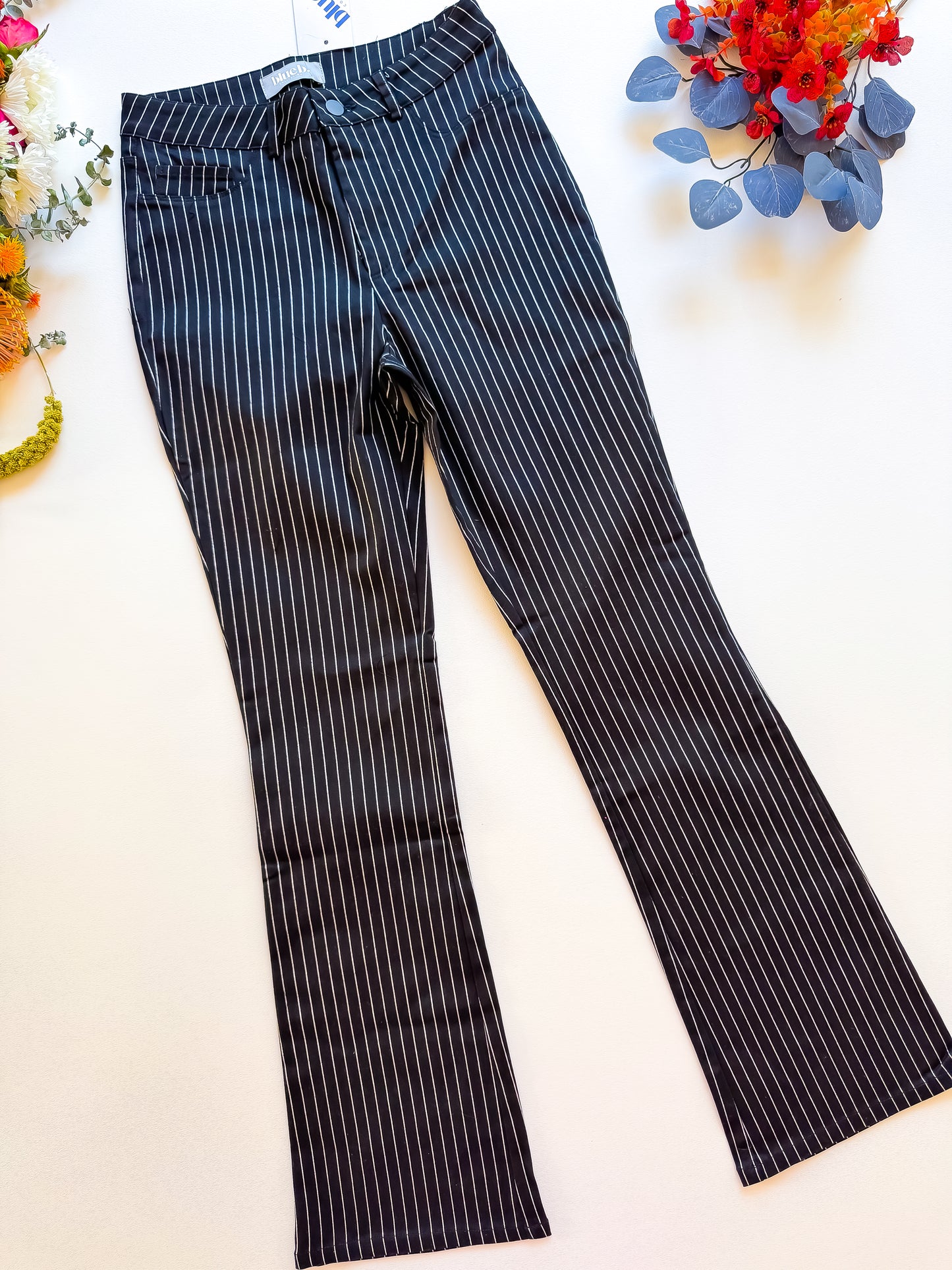 Sharp Dressed Silver Pinstripe Trousers