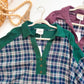Cozy Plaid Contrast Sleeve Pullover