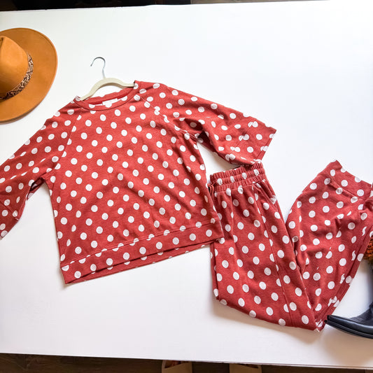Brown Polka Dot set