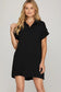 Drop Shoulder Button-Up Shirt Dress