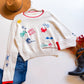 White Beach Embroidered Sweater