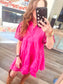 Sequin Puff Sleeve Tiered Mini Dress
