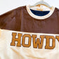 Howdy Y'all Faux Leather Yoke Sweatshirt