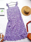ANNVA Purple and White Floral Dress