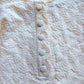 Textured White button dress