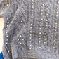 Charcoal Rhinestone Cable Knit Sweater Top