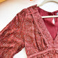 Pink Wine Floral Tiered Dress