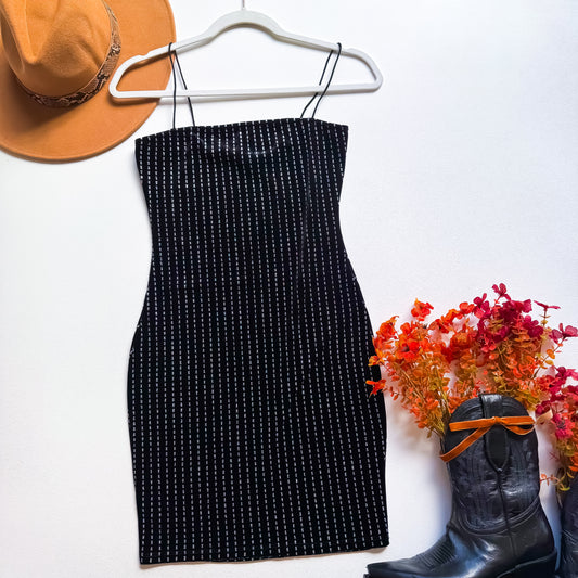 Black Velvet Mini Dress