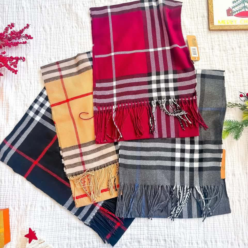 Tan Plaid Scarf