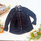 Midnight Velvet Ribbed Button-Up flat lay