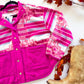 Pink Canyon Aztec Fleece Snap Jacket
