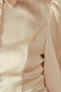 Champagne toast cream satin pinstripe balloon sleeve blouse