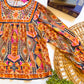 Desert Mosaic Bib Yoke Blouse body and sleeve