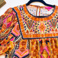 Desert Mosaic Bib Yoke Blouse bib yoke detail