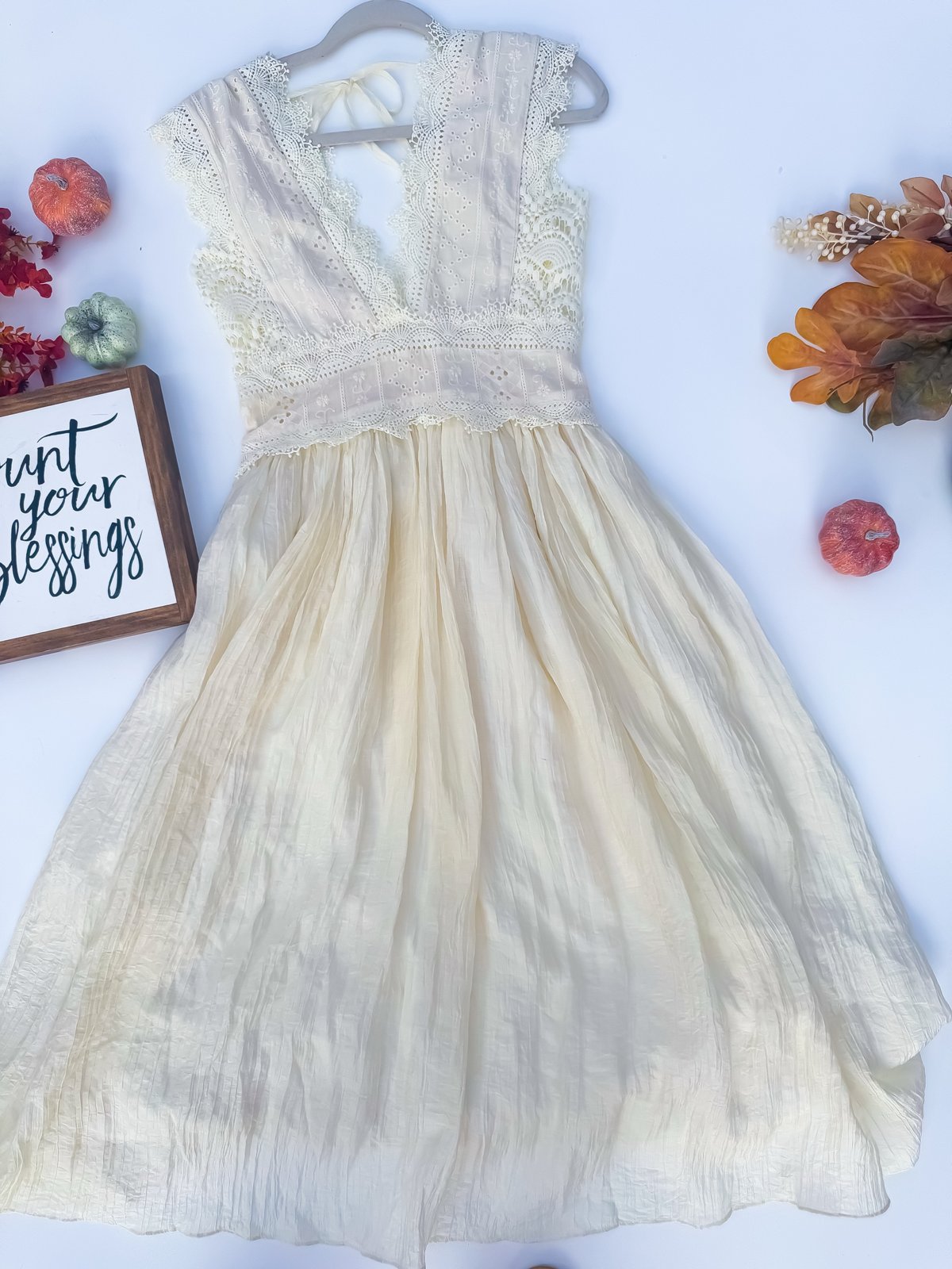 Harvest Moon Lace Midi Dress
