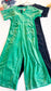 Green and black mineral wash wide leg jumpsuits