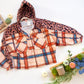 Wild Plaid Hooded Windbreaker Jacket