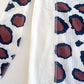 Leopard waffle knit henley close up