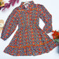 Wildflower Marigold Button-Up Mini Dress