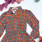 Wildflower Marigold Button-Up Mini Dress