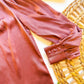 Mauve satin tie neck balloon sleeve blouse