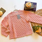 Blush quilted pullover