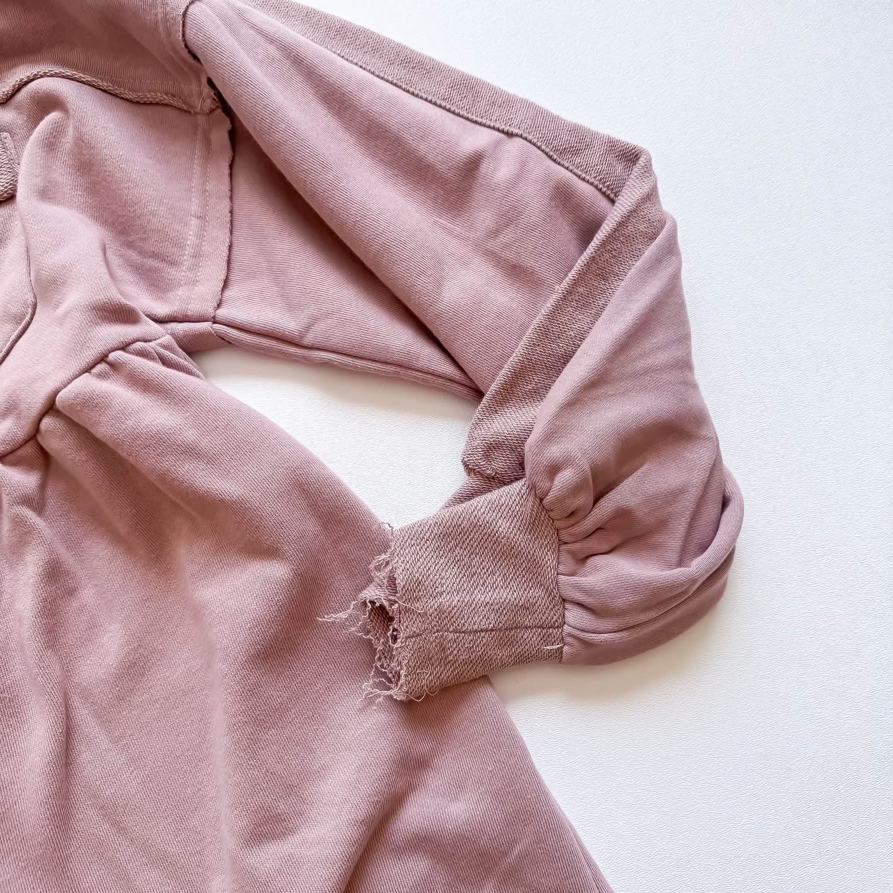 Rosewood Lane Dusty Rose Frayed Peplum Shacket