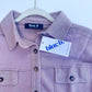 Rosewood Lane Dusty Rose Frayed Peplum Shacket