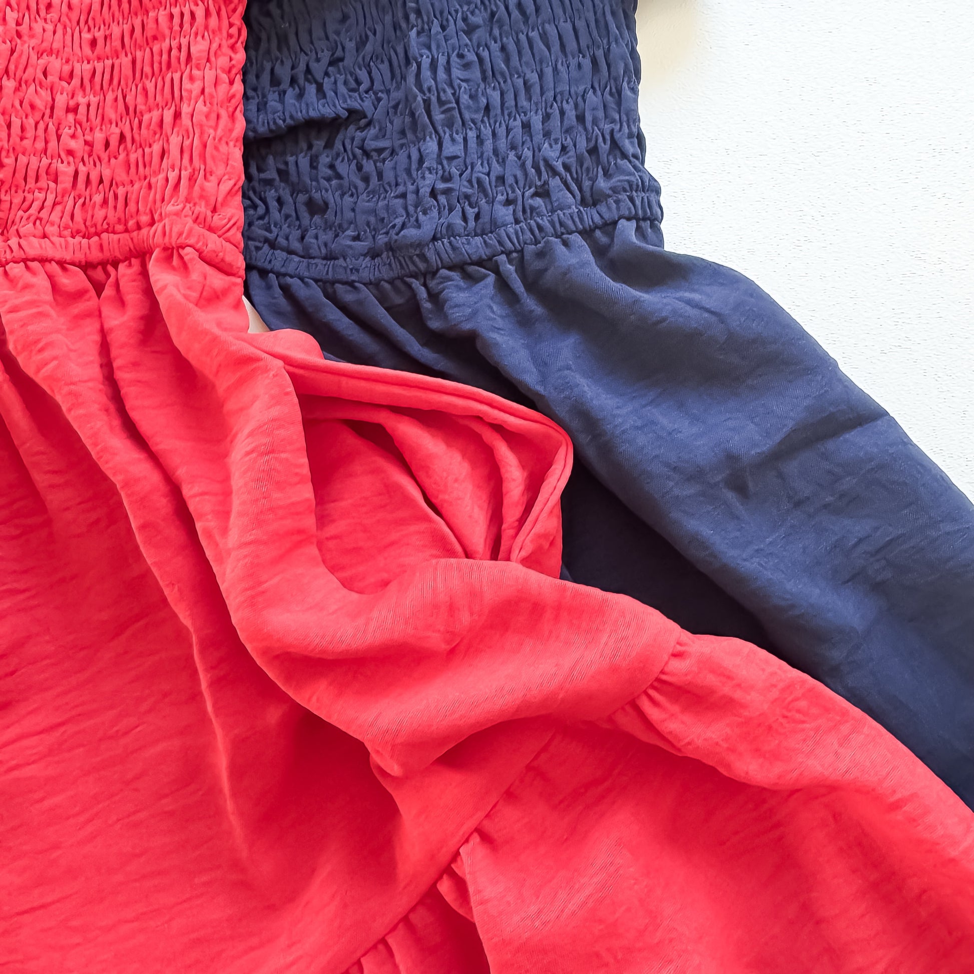 Tiered skirt and pocket detail