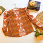 Spiced paisley puff sleeve blouse