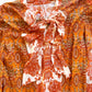 Spiced paisley puff sleeve blouse