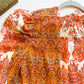 Spiced paisley puff sleeve blouse
