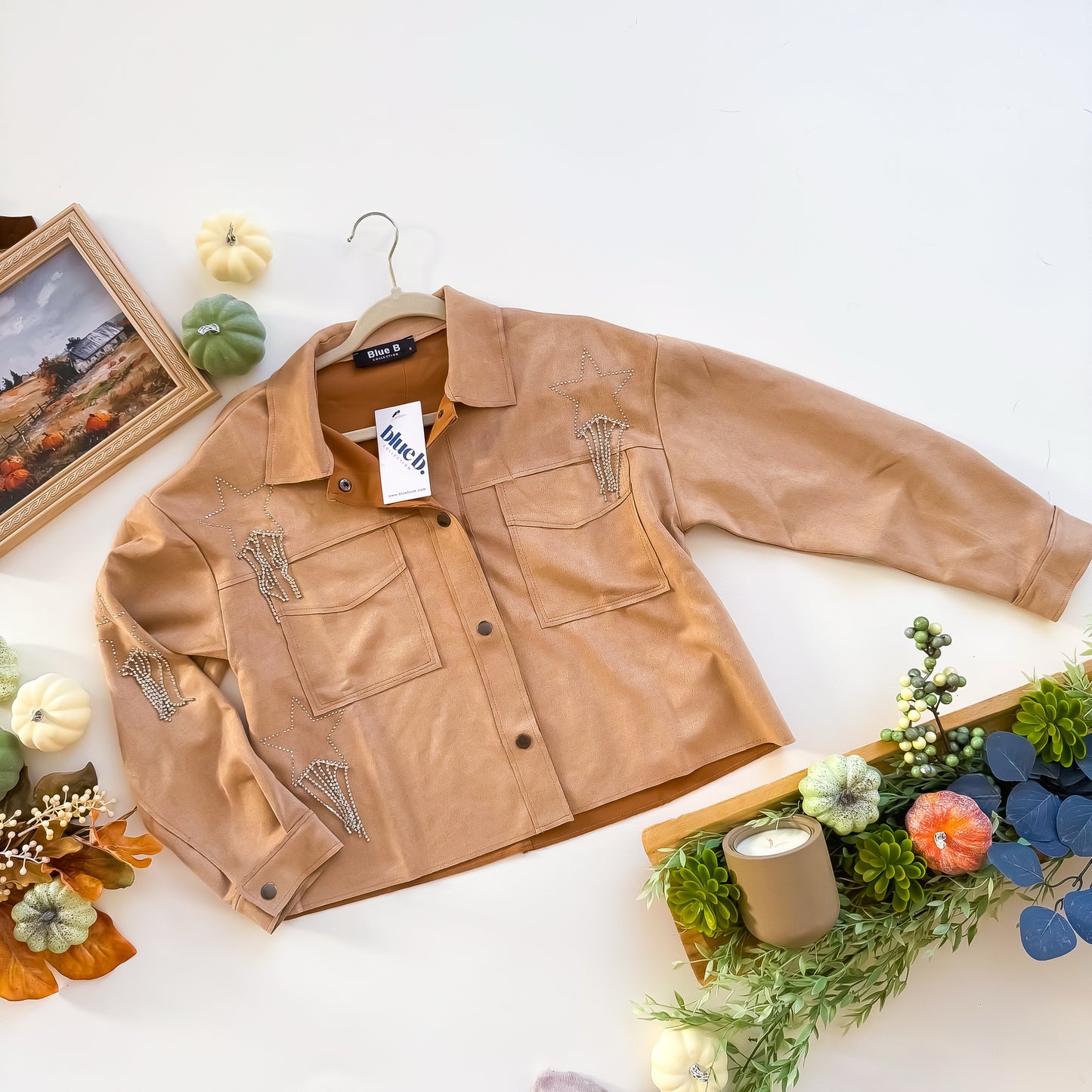 Shooting Star Faux Suede Jacket