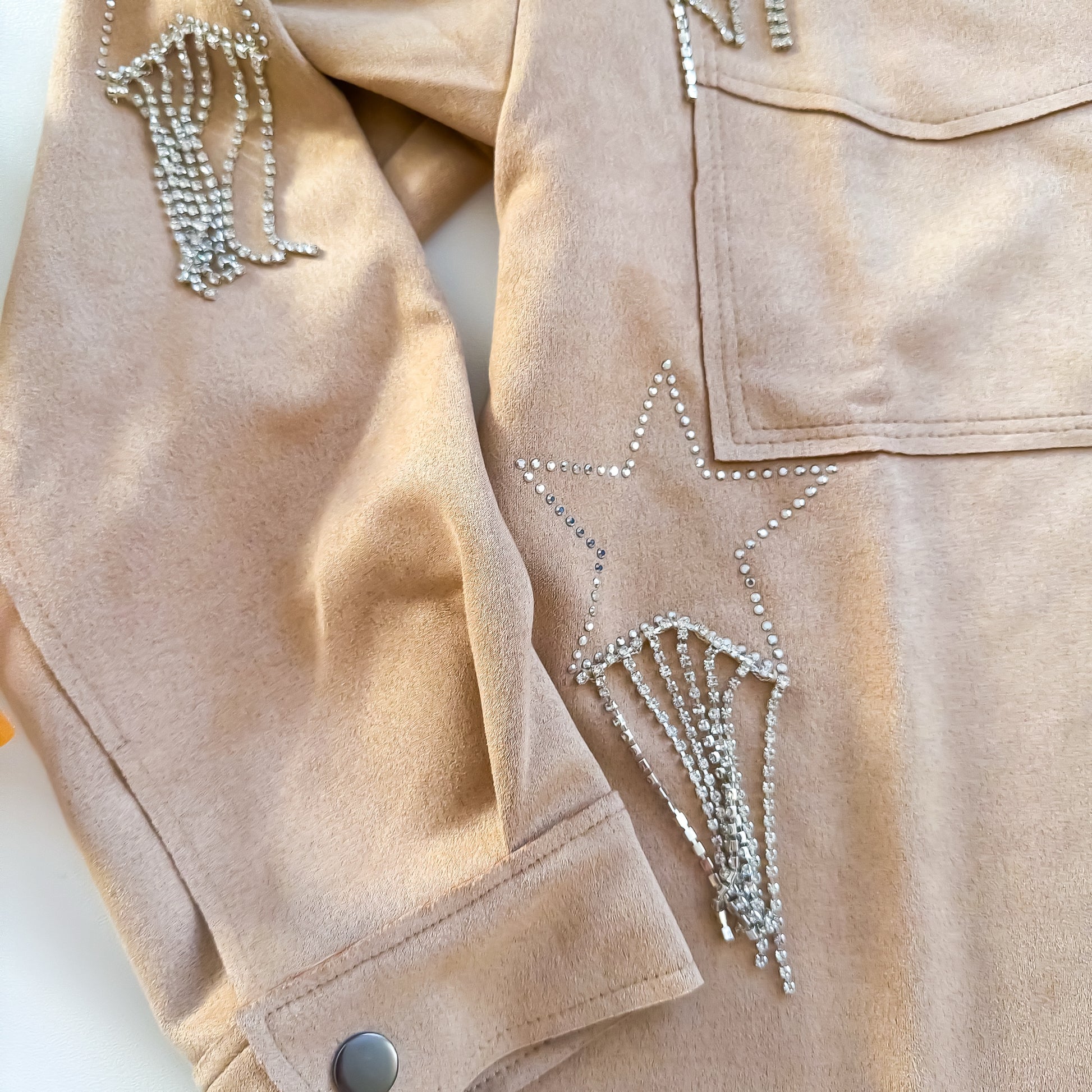 Shooting Star Faux Suede Jacket