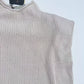 Vanilla Cream Ribbed Mock Neck Sweater Vest