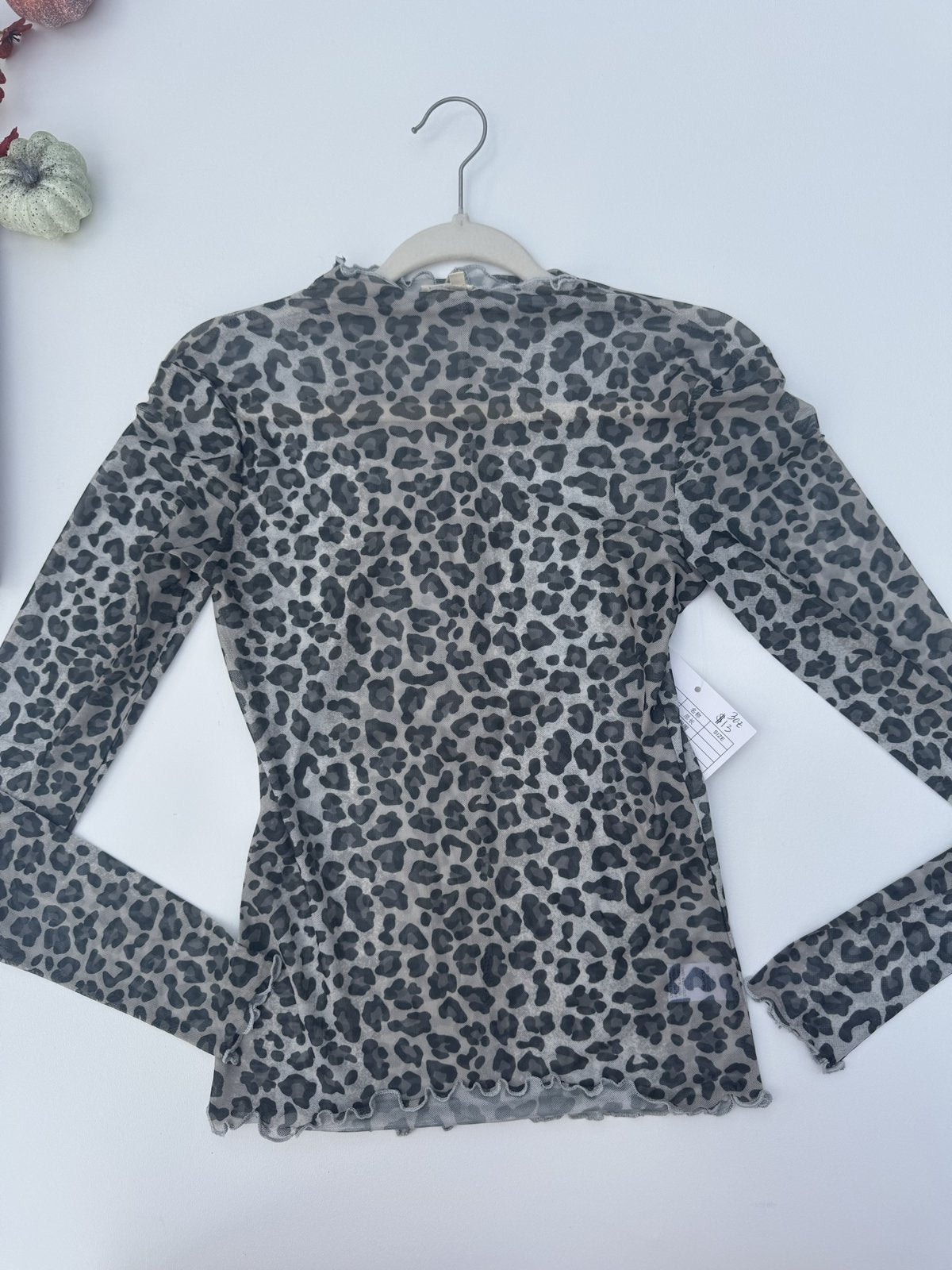 Wild About Fall Leopard Mesh Top