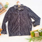 Night Safari Textured Zebra Button-Up